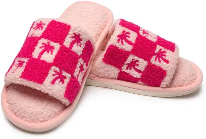 Living Royal Slide Slippers, Novelty Cozy Non-Slip Rubber Sole, Soft 100% Polyester, Funny Fuzzy Design