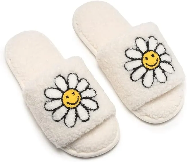 Living Royal Slide Slippers, Novelty Cozy Non-Slip Rubber Sole, Soft 100% Polyester, Funny Fuzzy Design