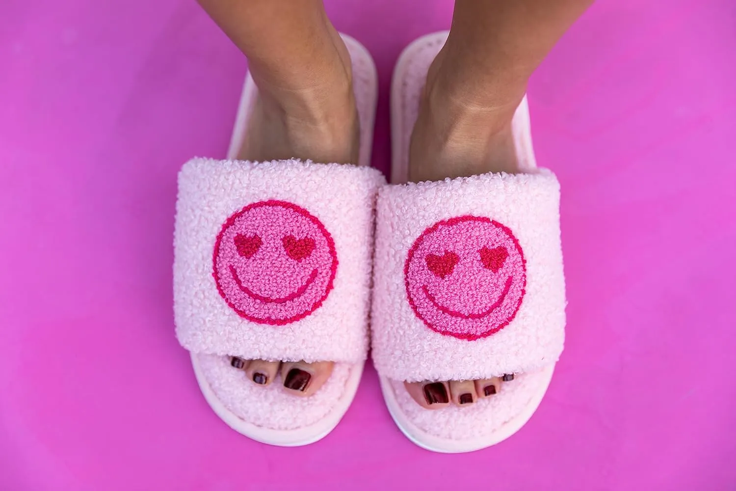 Living Royal Slide Slippers, Novelty Cozy Non-Slip Rubber Sole, Soft 100% Polyester, Funny Fuzzy Design