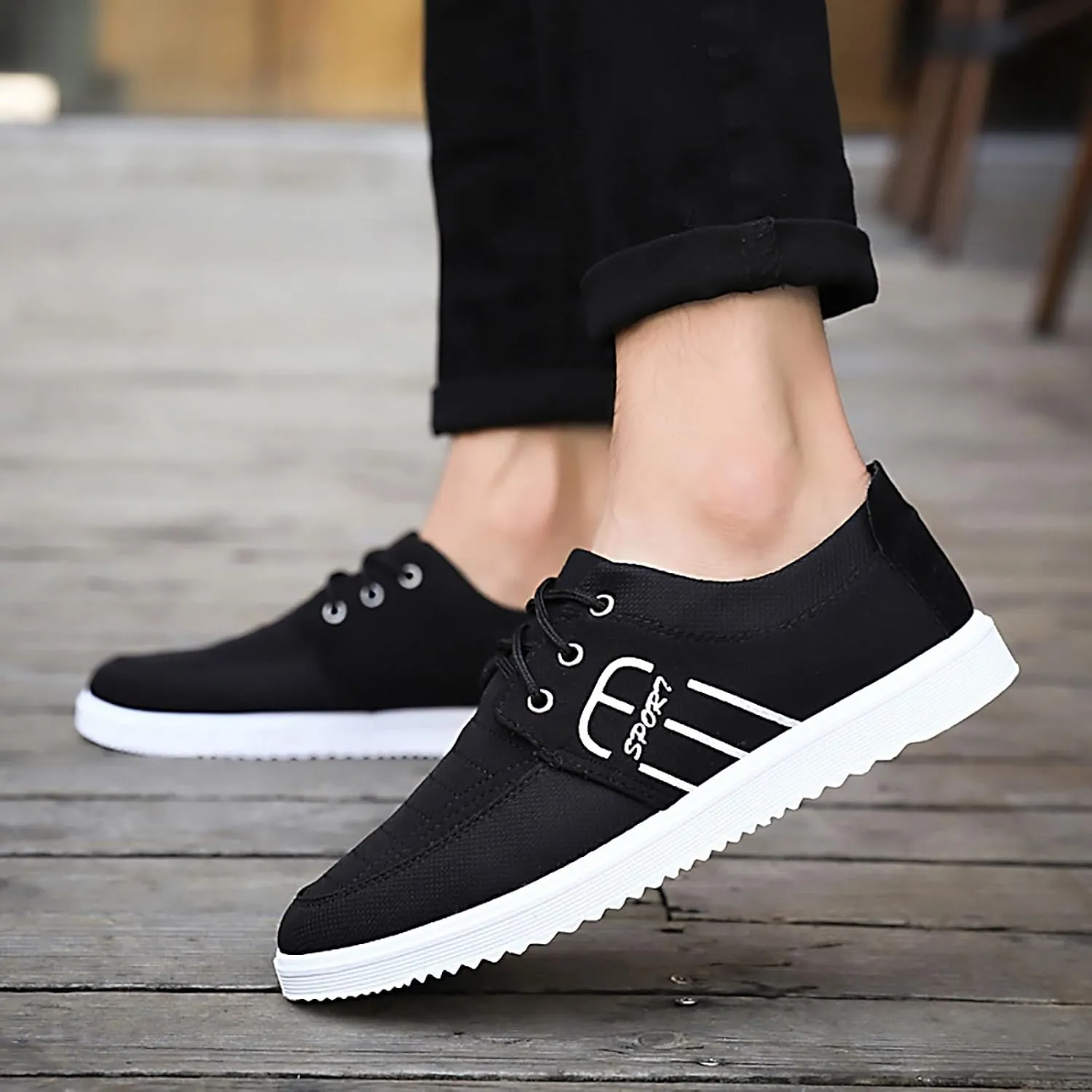 Men's Breathable Stretch Workout Shoes Outdoor Athletic Lace Up Hiking Shoe Men's Lightweight Cushion Sneakers