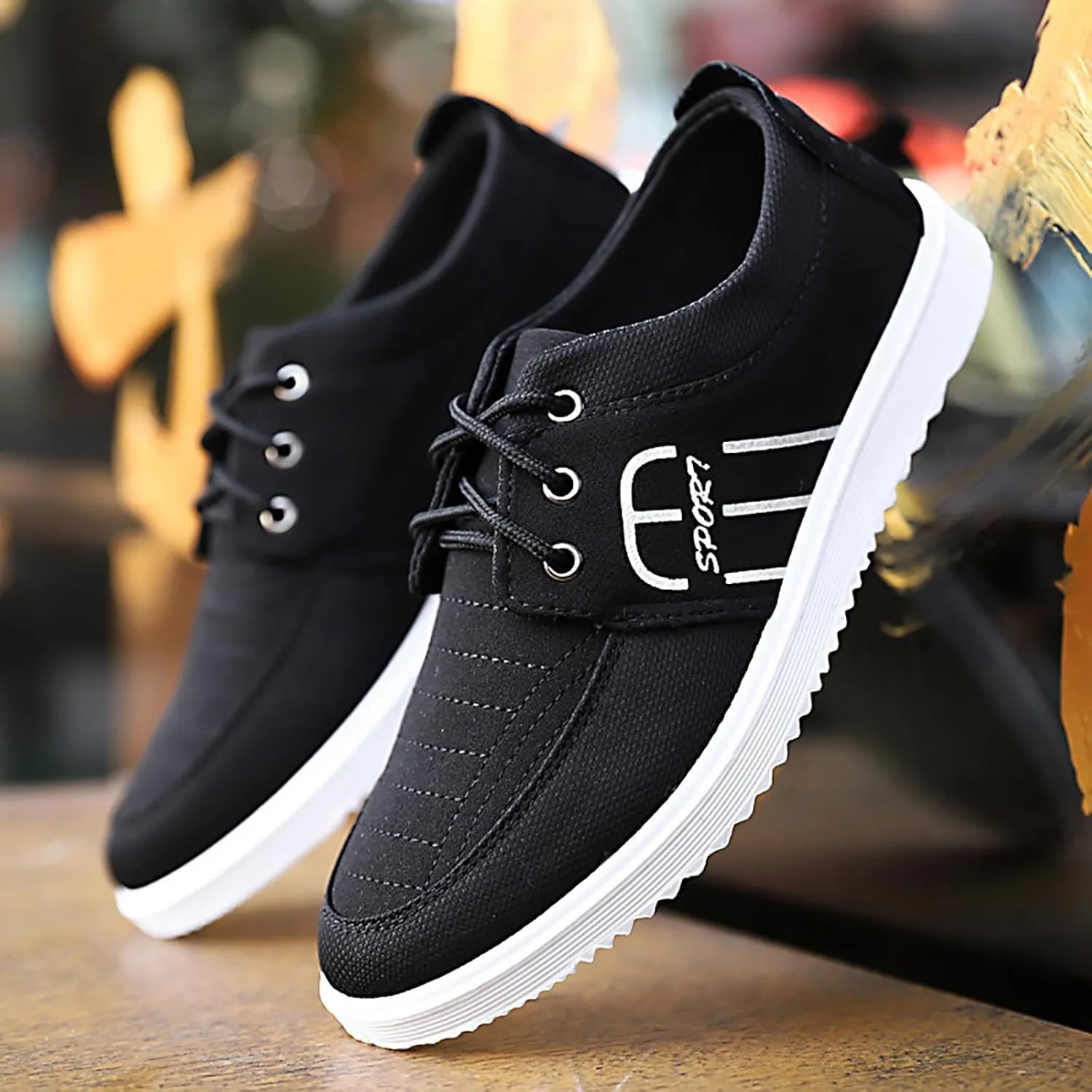 Men's Breathable Stretch Workout Shoes Outdoor Athletic Lace Up Hiking Shoe Men's Lightweight Cushion Sneakers