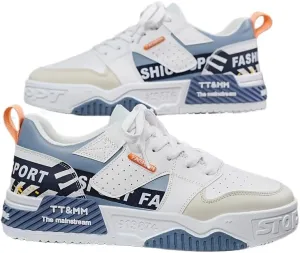 Men's Fashion Low Top Lace Up Comfortable Stylish Casual Walking Skateboard Shoes, Men's Street Sneakers