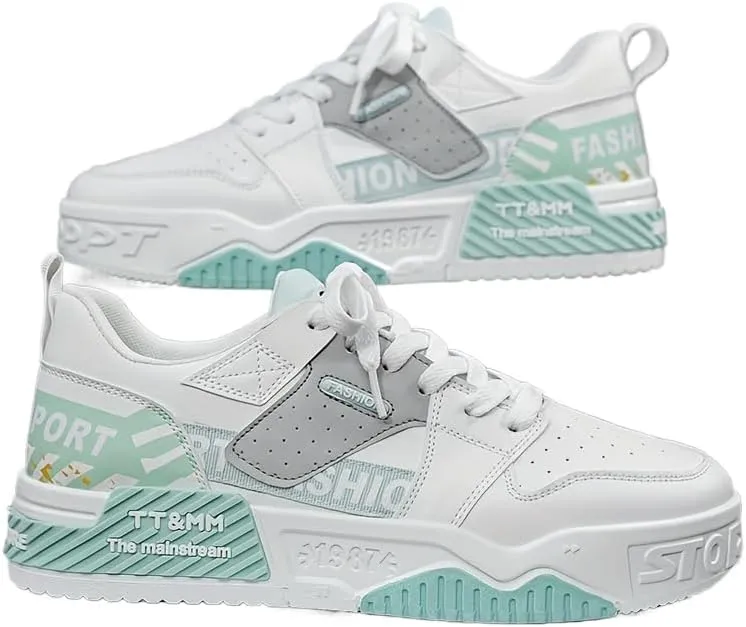 Men's Fashion Low Top Lace Up Comfortable Stylish Casual Walking Skateboard Shoes, Men's Street Sneakers