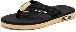 Men's Flip Flops Summer Beach Soft Comfort Thong Sandals Open-Toe Shoes Outdoor Water Resistant Lightweight Sandals