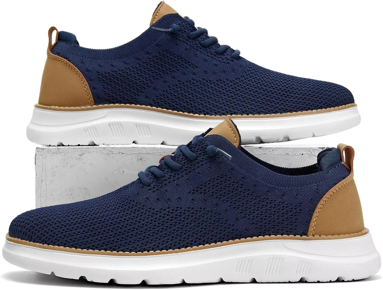 Men's Mesh Sneakers Oxfords Lace-Up Lightweight Casual Walking Shoes Driving Shoes