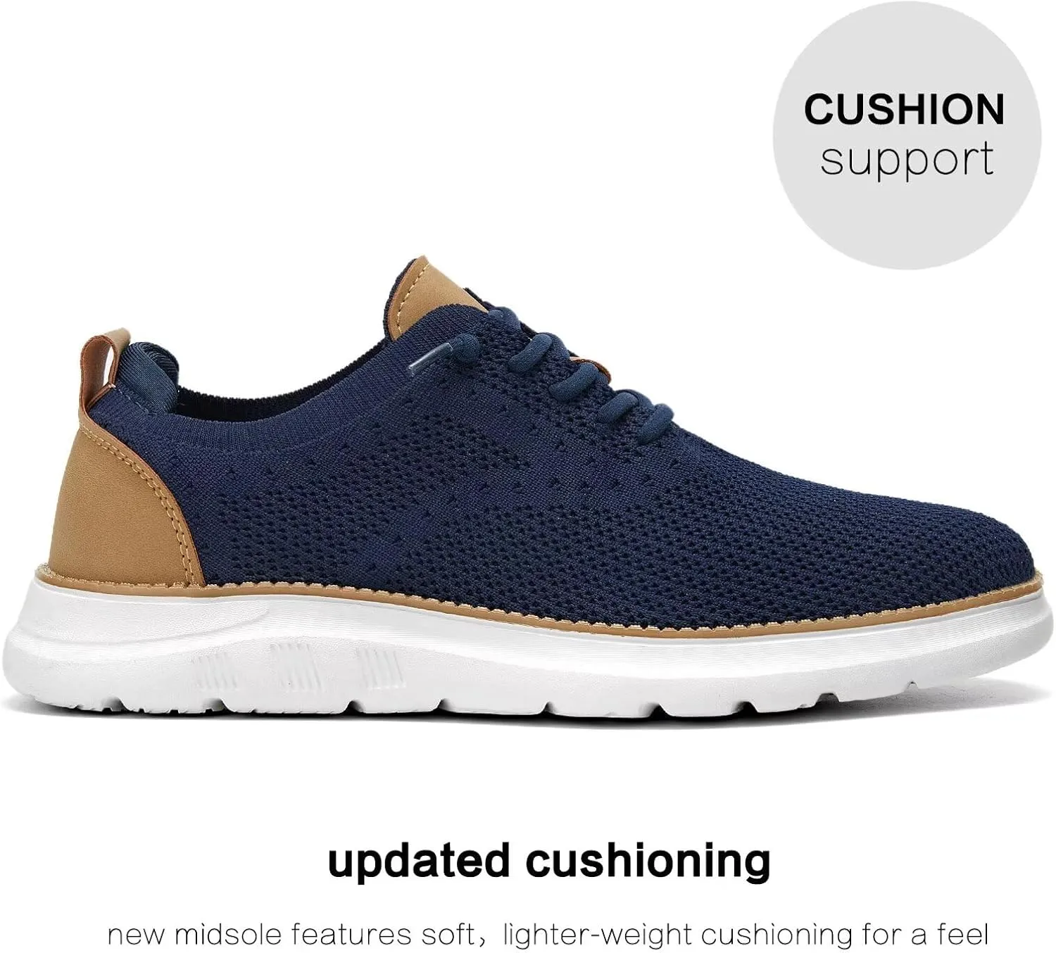 Men's Mesh Sneakers Oxfords Lace-Up Lightweight Casual Walking Shoes Driving Shoes