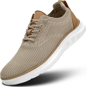 Men's Mesh Sneakers Oxfords Lace-Up Lightweight Casual Walking Shoes Driving Shoes