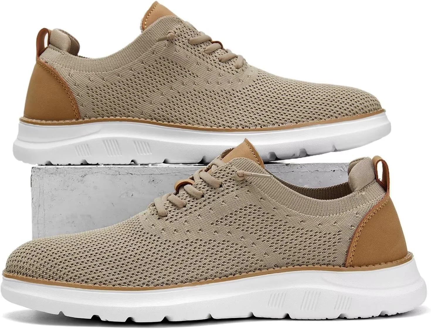 Men's Mesh Sneakers Oxfords Lace-Up Lightweight Casual Walking Shoes Driving Shoes