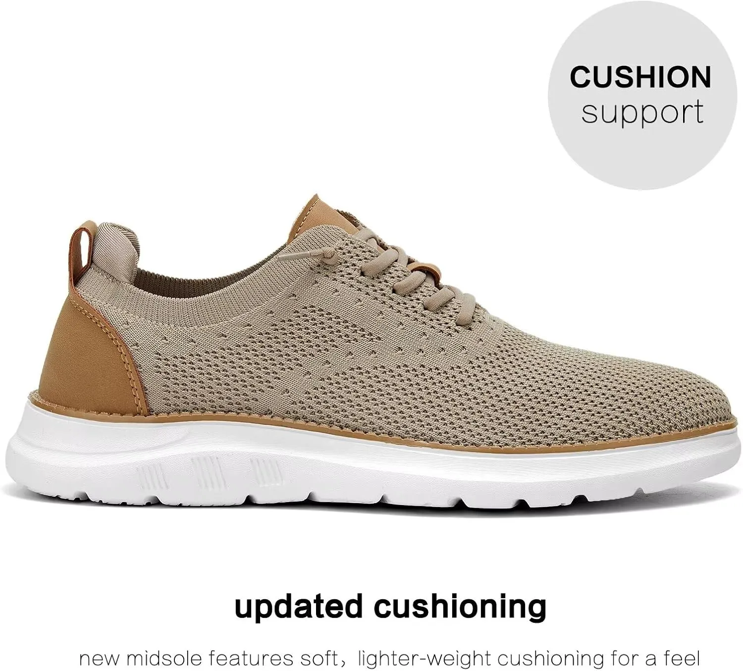 Men's Mesh Sneakers Oxfords Lace-Up Lightweight Casual Walking Shoes Driving Shoes