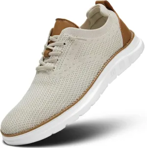 Men's Mesh Sneakers Oxfords Lace-Up Lightweight Casual Walking Shoes Driving Shoes