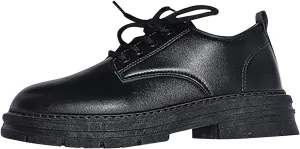 Mens Platform Dress Shoes Arch Support Matte Leather Shoe Classic Retro Derby Shoe Men Durable Street Sneakers Lace Up Formal Snkeaker Thick Sole Oxfords Round Toe Leather Shoes Men