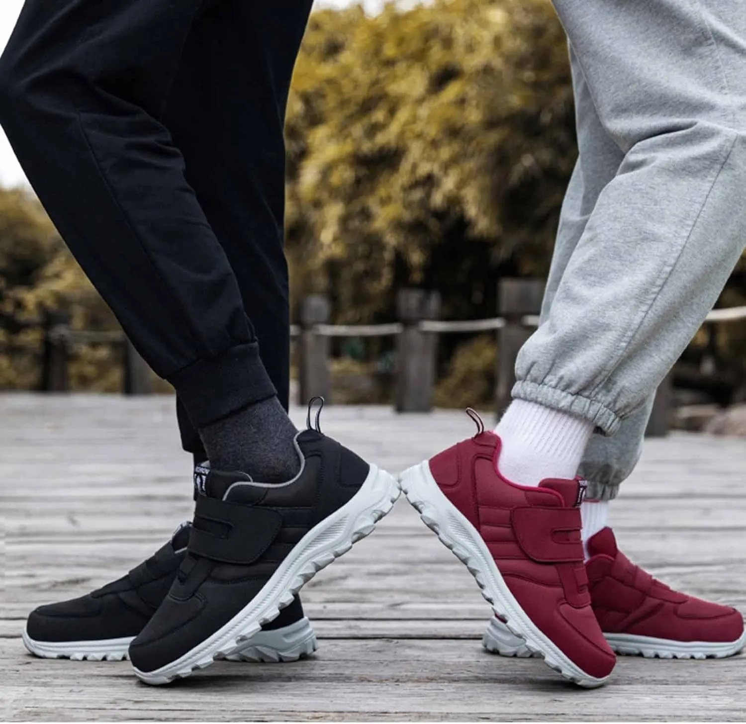Mens Slip on Sneakers Comfortable Breathable Lightweight Casual Sneaker Orthopedic Walking Shoes Non Slip Hook Loop Walking Sport Shoes