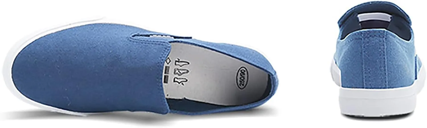Mens Slip On Sneakers Comfortable Canvas Sneaker for Work, Running，Walking，Business Lightweight Breathable Non-Slip Walking Shoes