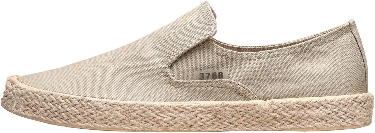 Mens Slip On Sneakers Comfortable Wide Width Espadrilles Casual Sneakers Flat Walking Shoes Breathable Lightweight Canvas Sport Shoes
