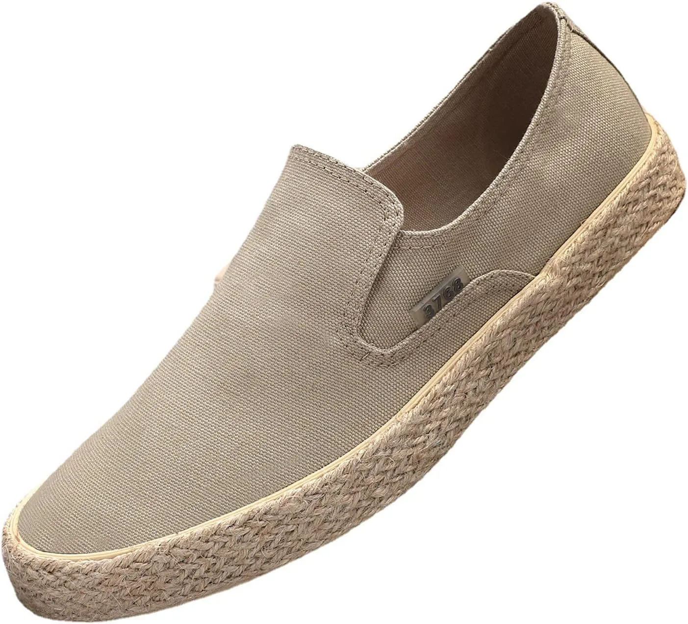 Mens Slip On Sneakers Comfortable Wide Width Espadrilles Casual Sneakers Flat Walking Shoes Breathable Lightweight Canvas Sport Shoes