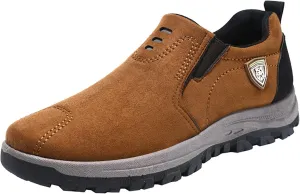 Mens Slip On Sneakers Suede Orthopedic Walking Shoes Comfortable Lightweight Breathable Running Shoes Non Slip Casual High Top Sneaker