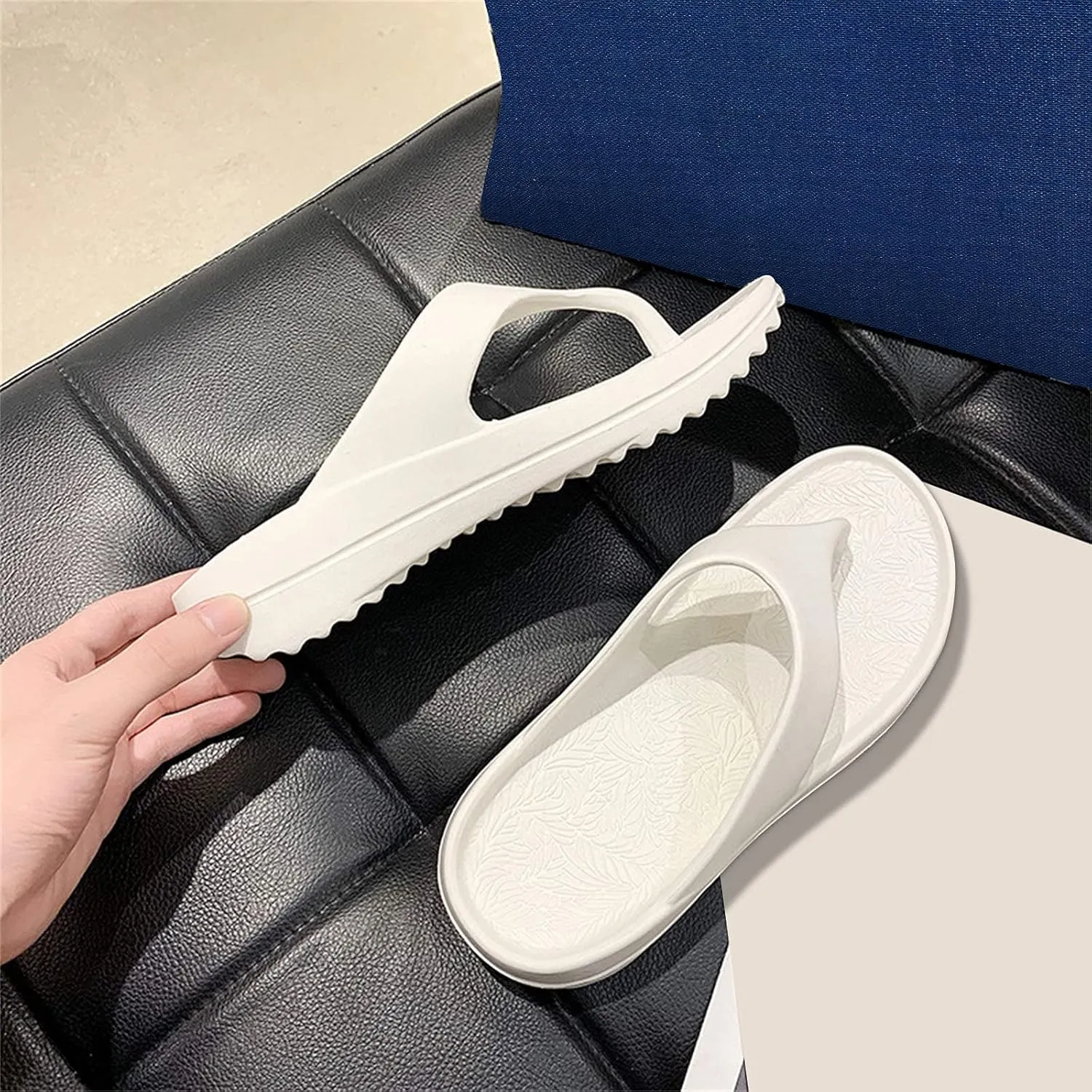 oiangi Orthotic Flip Flop Sandals for Women with Arch Support,Soft Thong Pillow Sandals Summer Casual Slippers Non-Slip