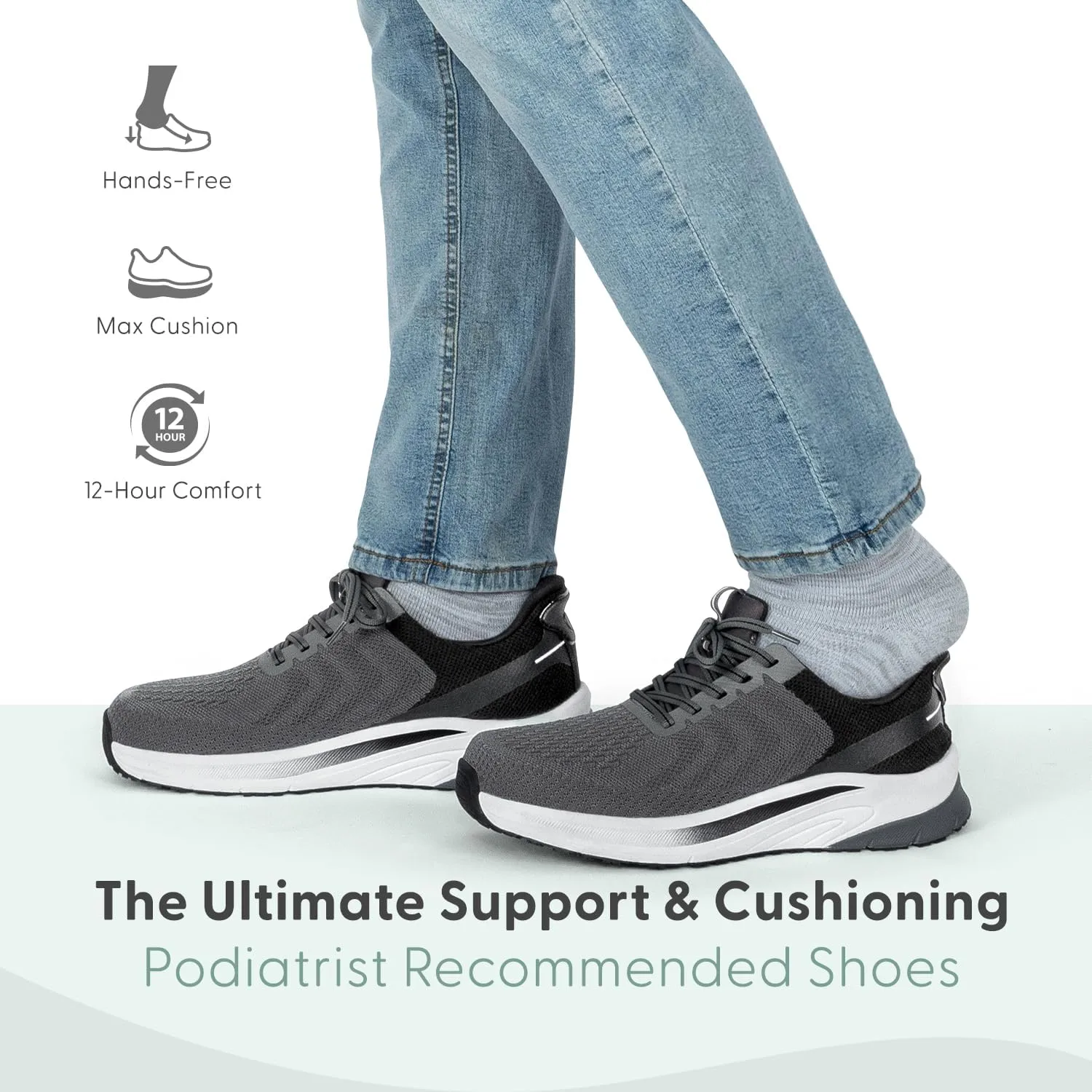 Orthofeet Men's Orthopedic Hands-Free Tilos Slip-On Sneakers