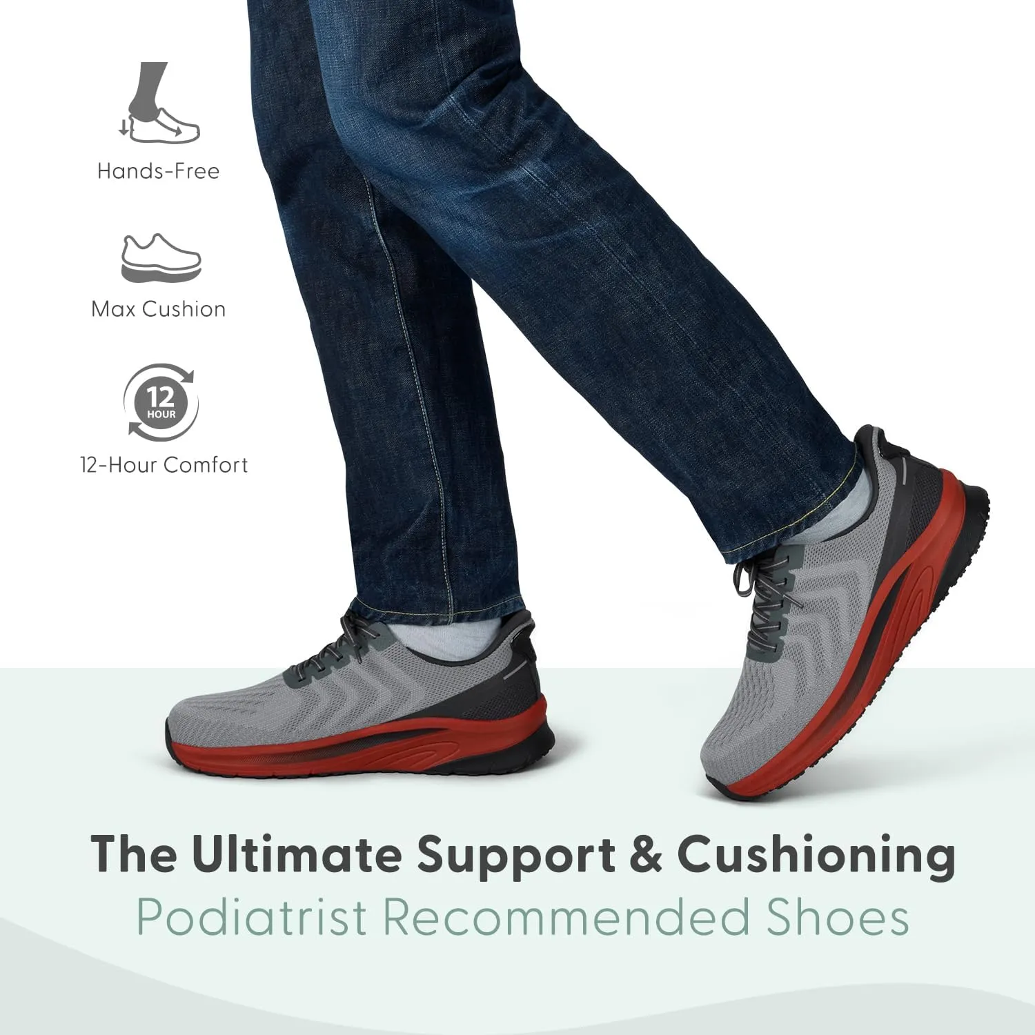 Orthofeet Men's Orthopedic Hands-Free Tilos Slip-On Sneakers