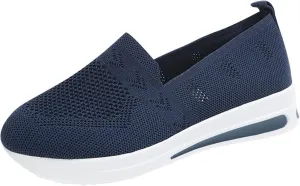 Orthopedic Shoes for Women Slip on Sneakers Comfort Non Slip Work Sneakers Woven Arch Support Breathable Walking Shoes