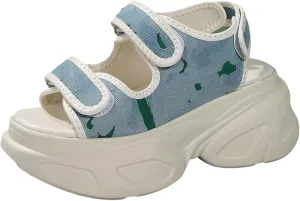 Platform Sandals Women Summer Outdoor Camping Walking Beach Sandals Sandles Women Open Toe Flatform Fashion Sandals