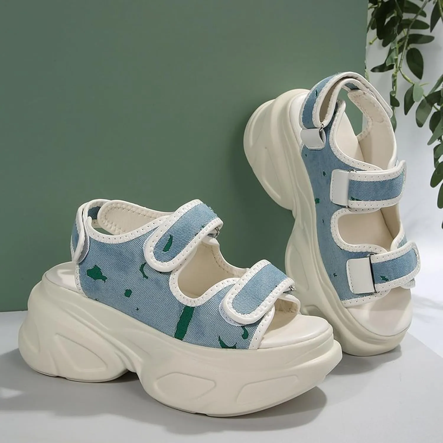Platform Sandals Women Summer Outdoor Camping Walking Beach Sandals Sandles Women Open Toe Flatform Fashion Sandals