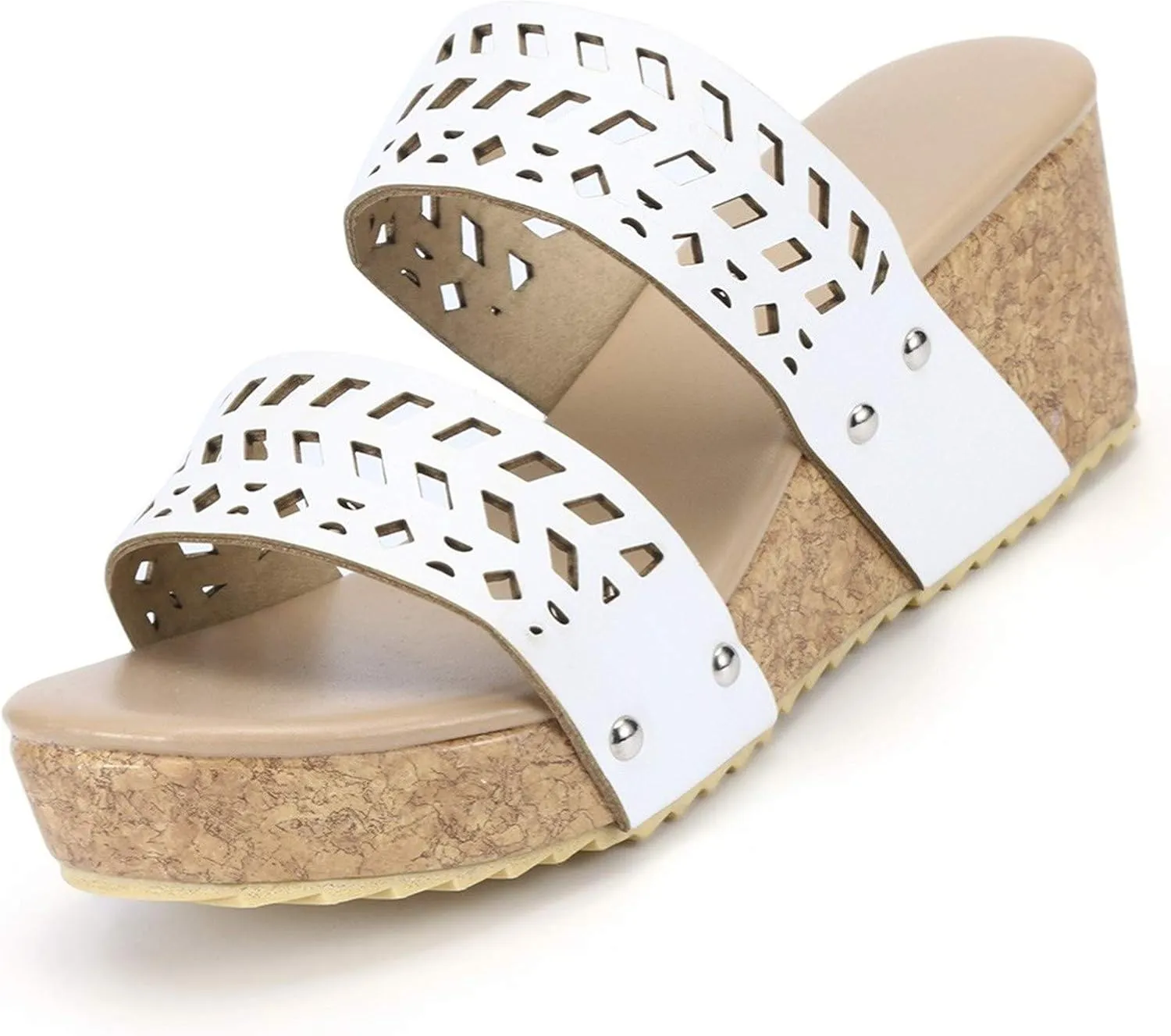 Platform Sandals Women Wedge Ankle Band Cork Platform Slip-Resistant Sole Casual Beach Walking Sandals 2025 Spring and Summer Vacation