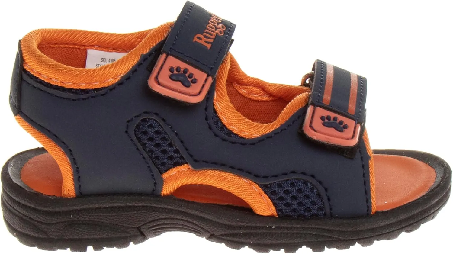 Rugged Bear Kids Boys Girls Open-Toe Outdoor Sport Water Sandals - beach pool slide adjustable strap shoes athletic summer (Toddler/Little Kid/Big Kid)