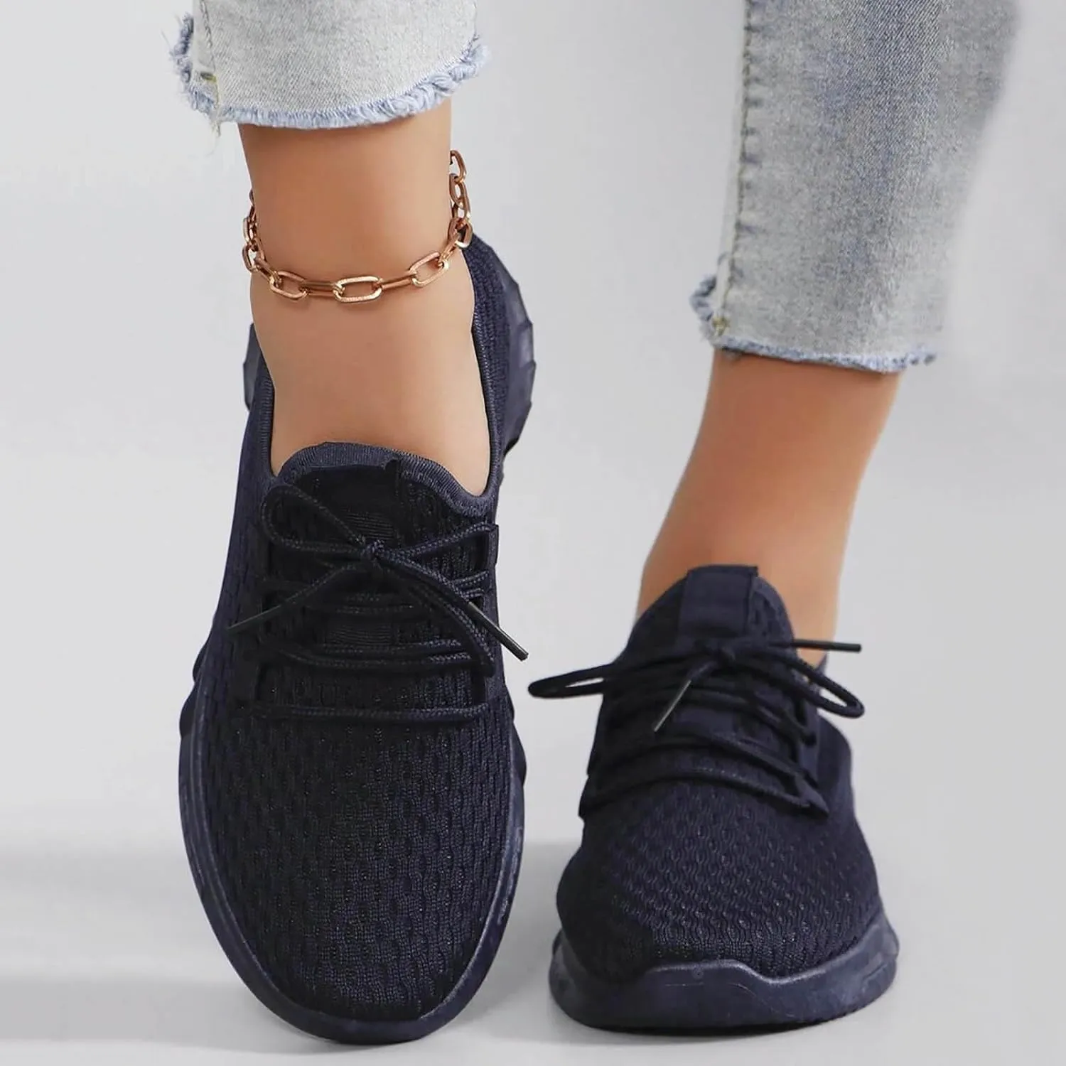 Running Shoes for Women,Womens Athletic Shoes Casual Lace Up Platform Sneakers for Women Breathable Walking Sneakers
