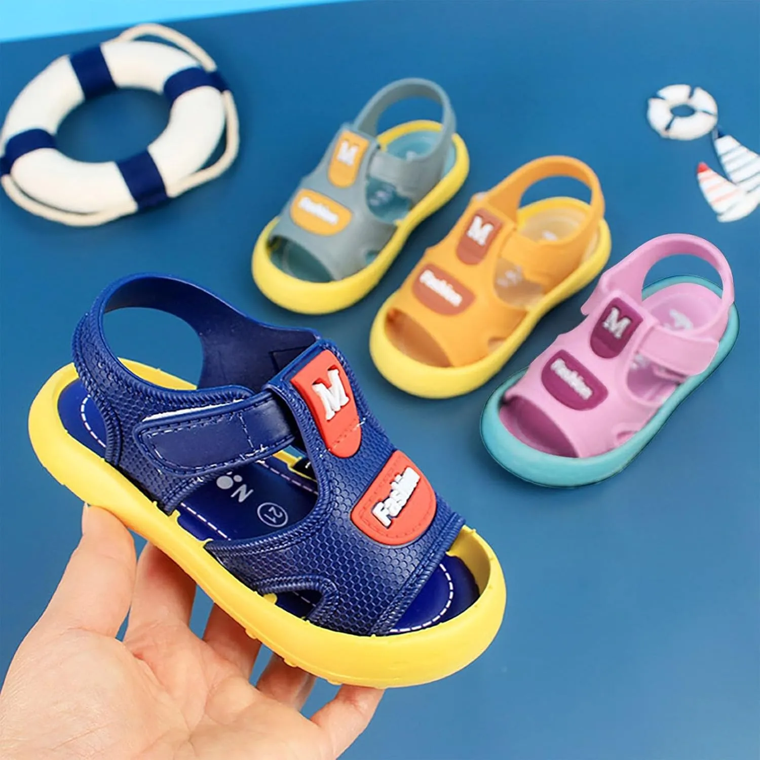 Sandals For Toddler Boys Infant Baby Adjustable Strap Lightweight Sandals Outdoor Casual Beach Comfort Shoes