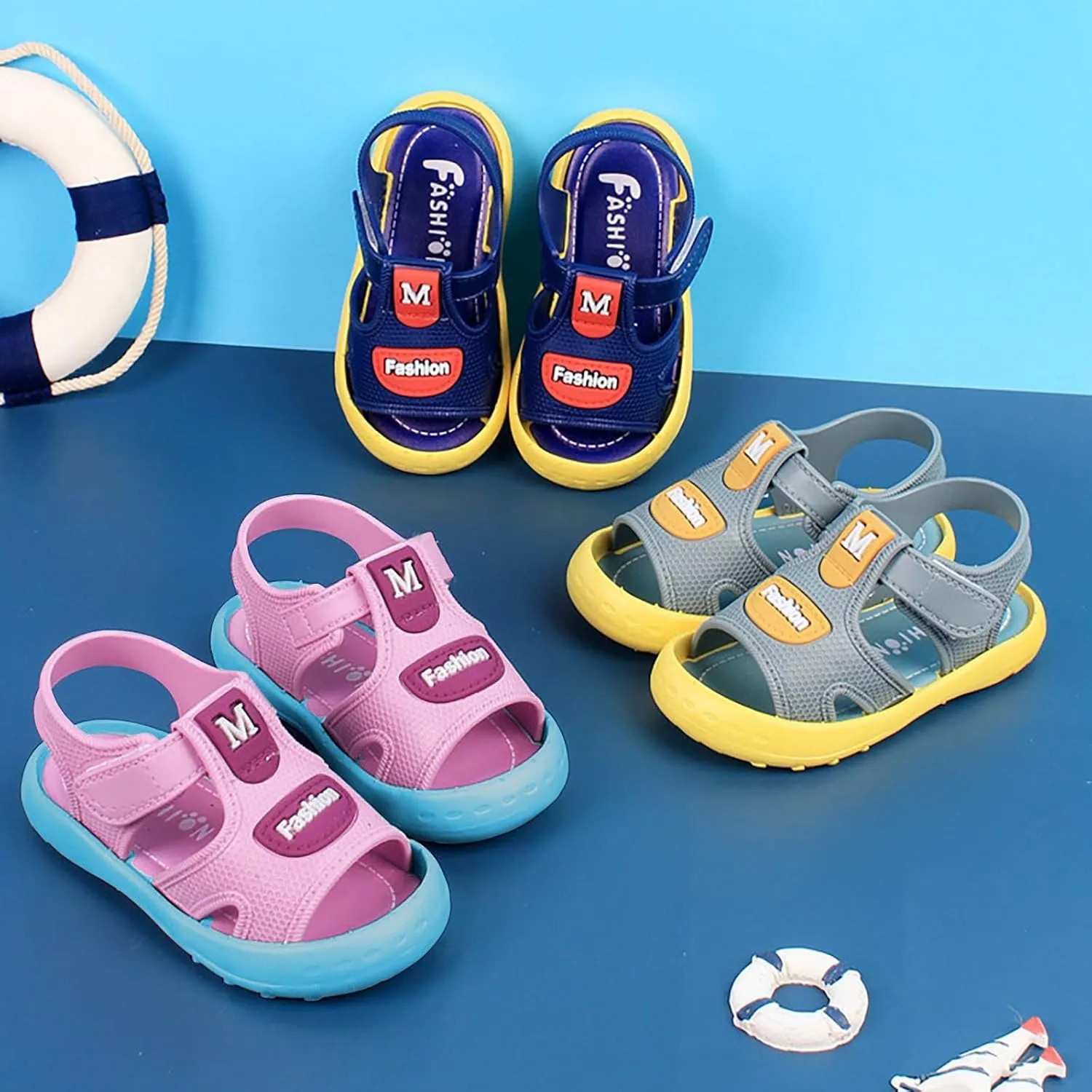 Sandals For Toddler Boys Infant Baby Adjustable Strap Lightweight Sandals Outdoor Casual Beach Comfort Shoes
