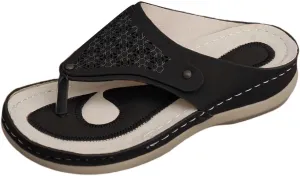 Sandals for Women 2025 Summer Orthopedic Arch Support Wedge Slip on Sandals Casual Beach Walking Wedges Flip Flops