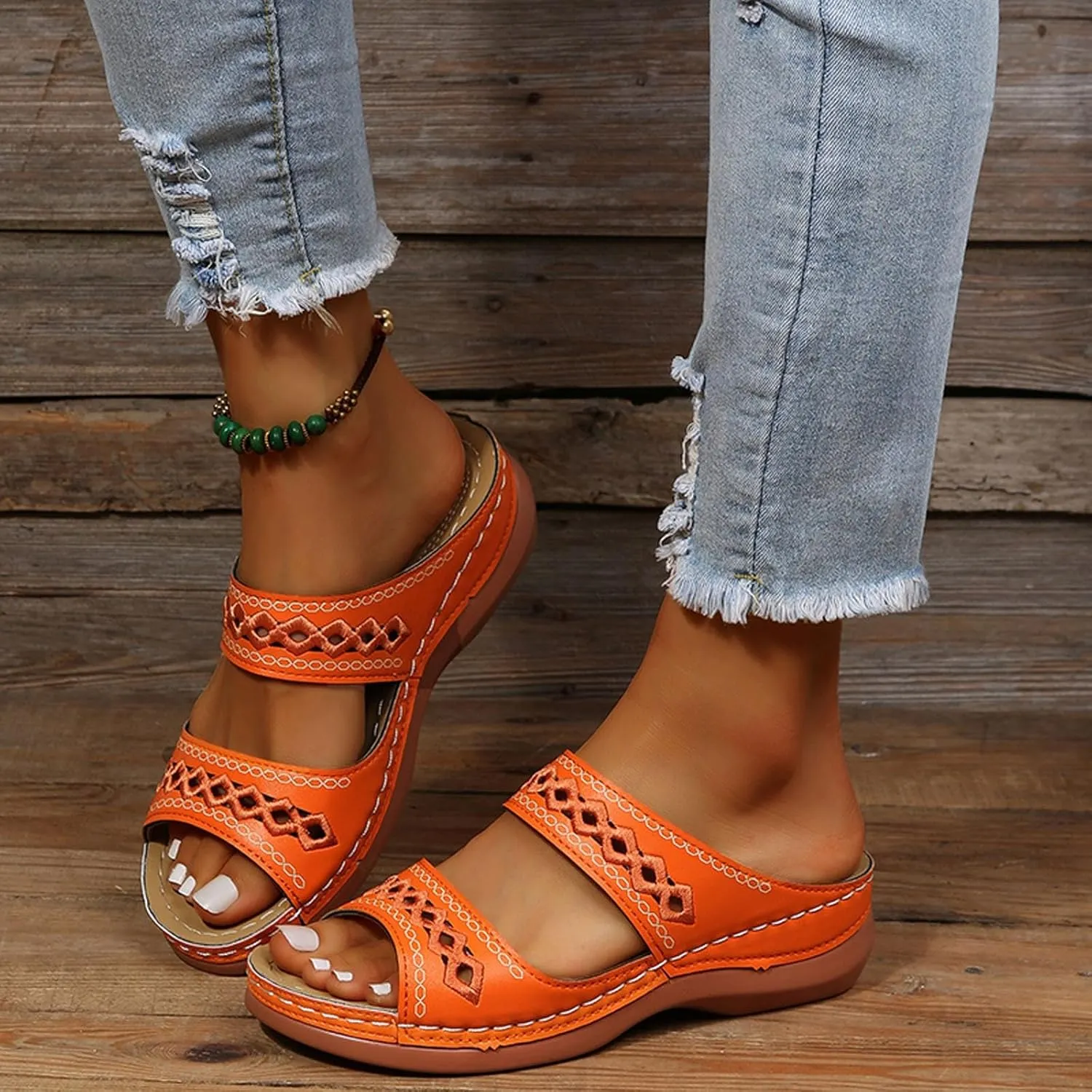 Sandals for Women Dressy Summer, Womens Sandals Comfy Platform Sandal Shoes Comfortable Summer Beach Travel Sandals