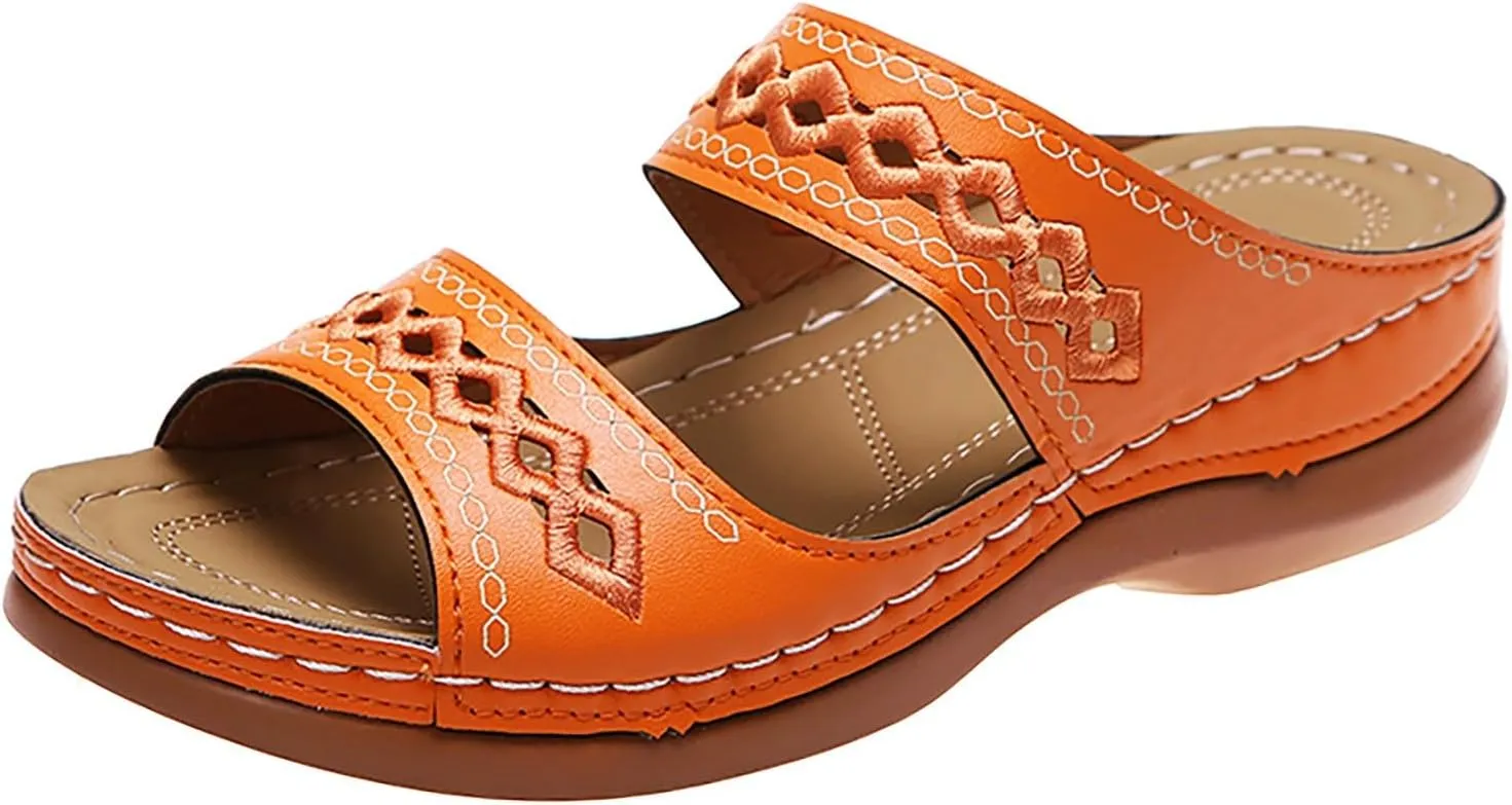 Sandals for Women Dressy Summer, Womens Sandals Comfy Platform Sandal Shoes Comfortable Summer Beach Travel Sandals
