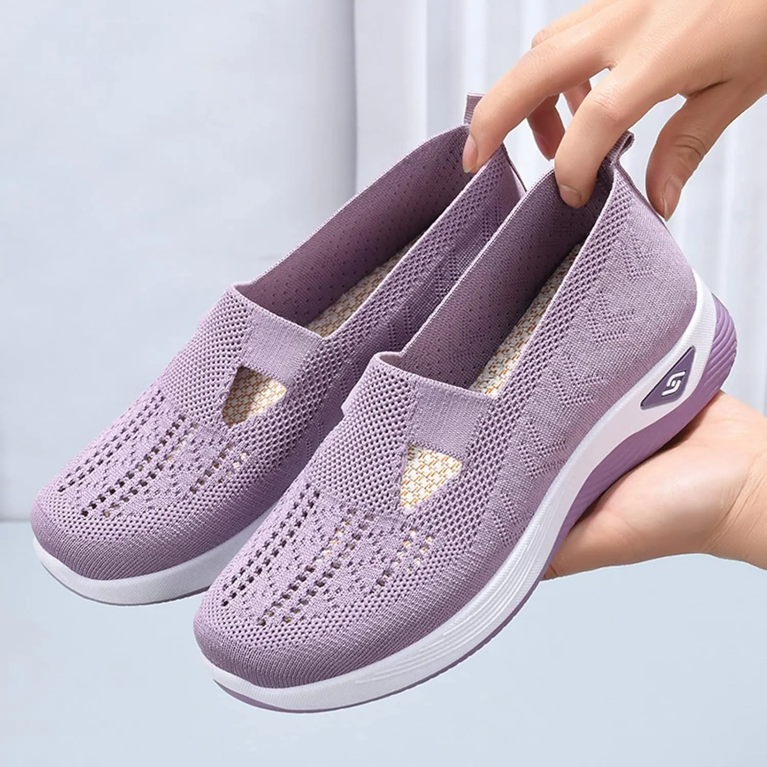 Sandals for Women Orthopedic Lightweight Sandals Wide Width Breathable Walking Sandal Comfortable Slip on Sneakers