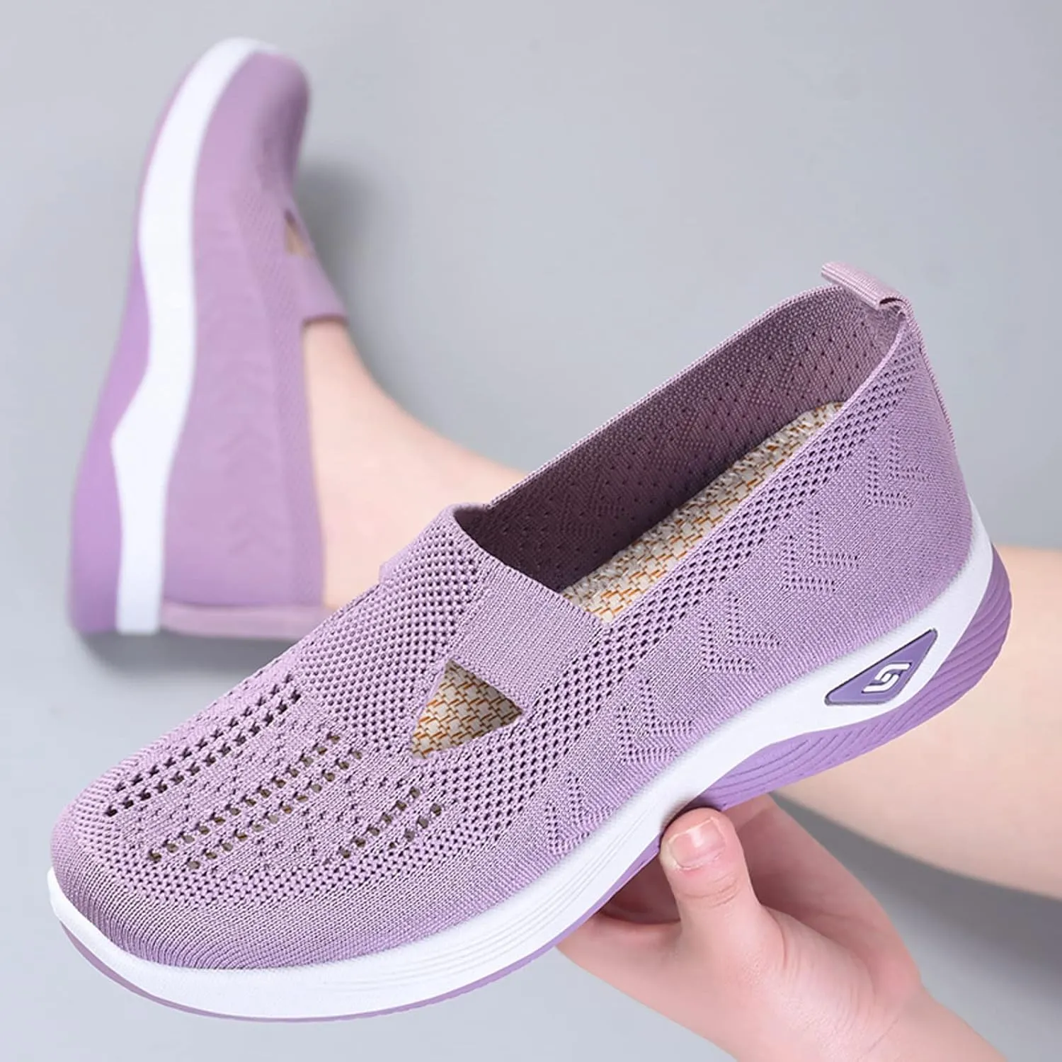 Sandals for Women Orthopedic Lightweight Sandals Wide Width Breathable Walking Sandal Comfortable Slip on Sneakers