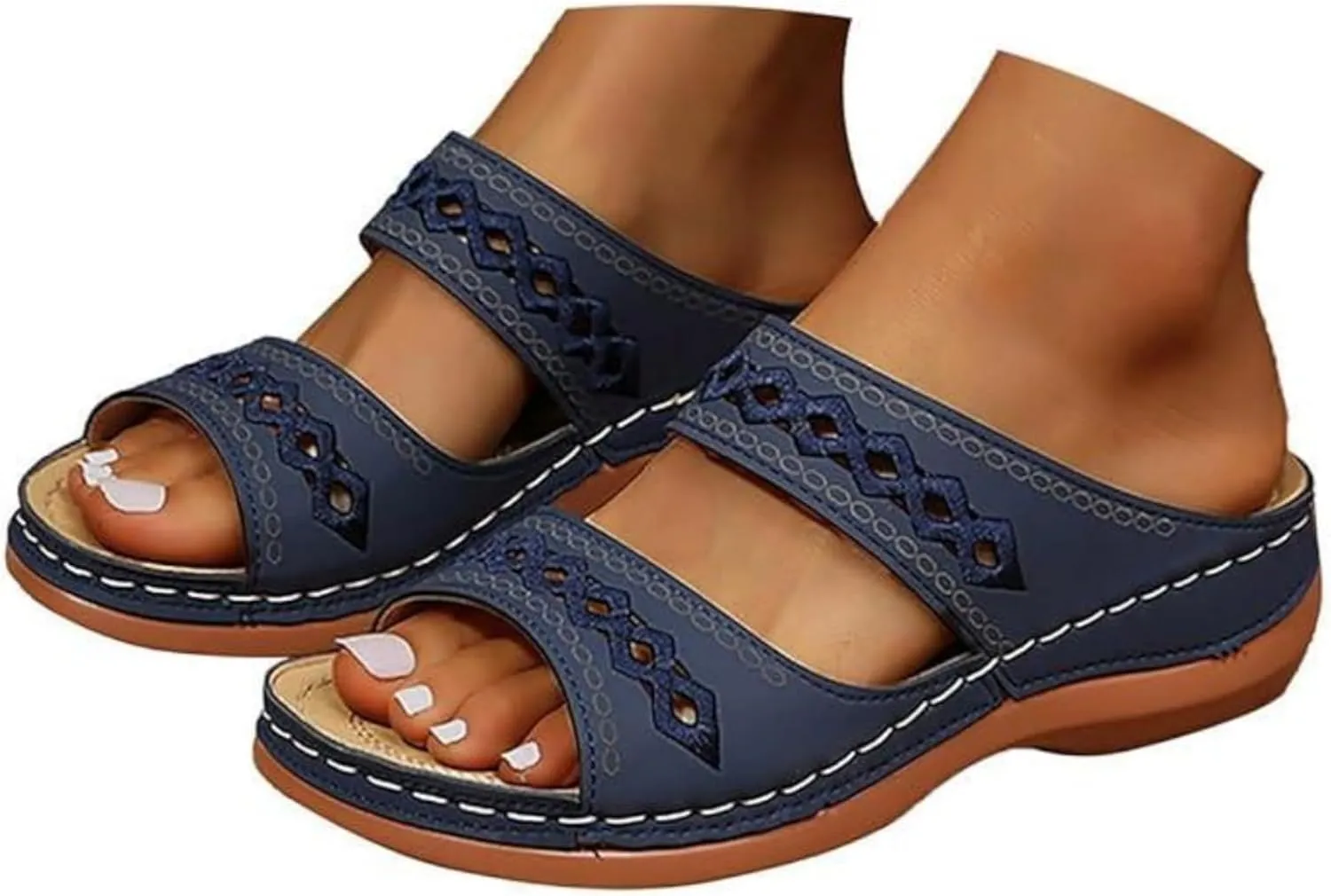 Sandals Women Dressy Summer Flat Island Cute Casual Beach Shoes Orthopedic Slippers Arch Support Orthotic Flip Flops
