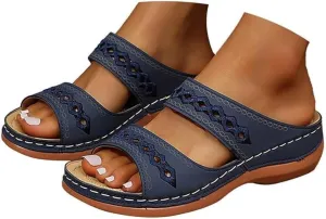 Sandals Women Dressy Summer Flat Island Cute Casual Beach Shoes Orthopedic Slippers Arch Support Orthotic Flip Flops