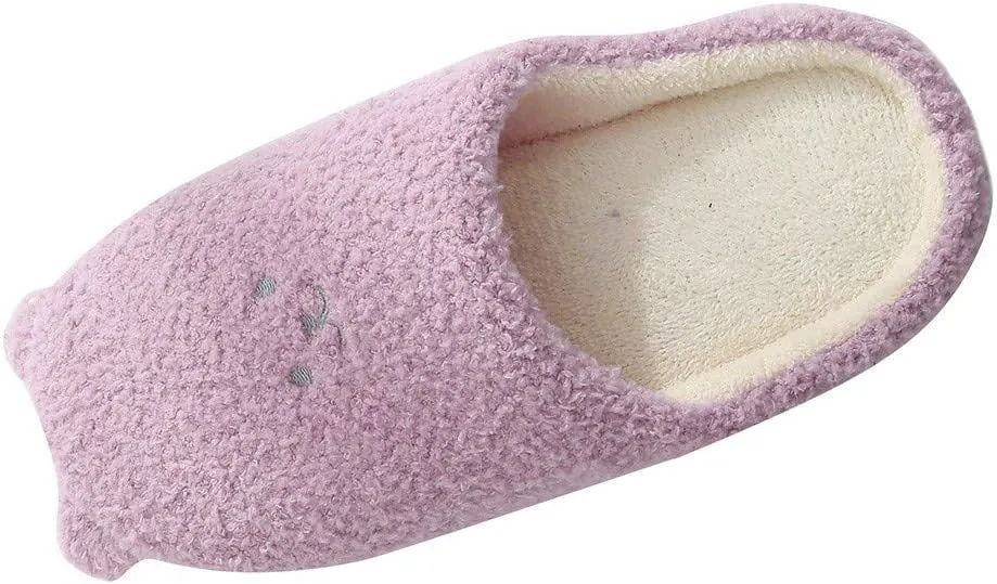 SBGMoSJ Womens Fuzzy Memory Foam Fluffy Winter Slippers Indoor Slippers Winter Supportive House Slippers Cute House Slippers for Women Boots Led Christmas Lights Gifts for Husband 2023