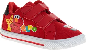 Sesame Street Elmo Strap Sneakers for Boys - Kids Lightweight Athletic Breathable Running Tennis Shoes Size 5-10 Toddler 11 Little Kid