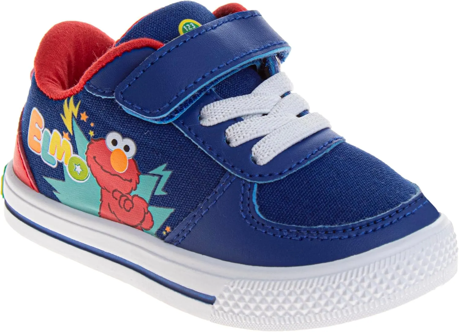 Sesame Street Elmo Strap Sneakers for Boys - Kids Lightweight Athletic Breathable Running Tennis Shoes Size 5-10 Toddler 11 Little Kid