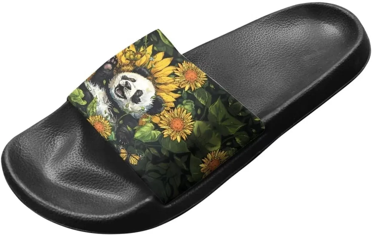 Slides for Men, Comfy Slippers with Arch Support Lightweight Wide Width Shower Sandals Height Increasing Insole Easy to Clean