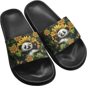 Slides for Men, Comfy Slippers with Arch Support Lightweight Wide Width Shower Sandals Height Increasing Insole Easy to Clean