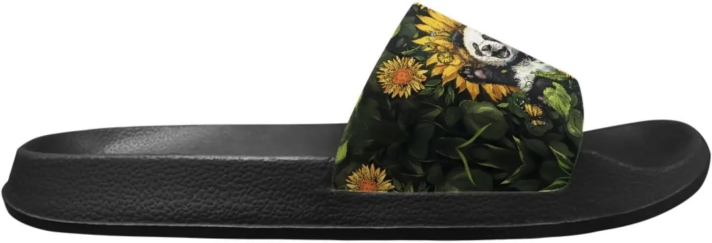 Slides for Men, Comfy Slippers with Arch Support Lightweight Wide Width Shower Sandals Height Increasing Insole Easy to Clean