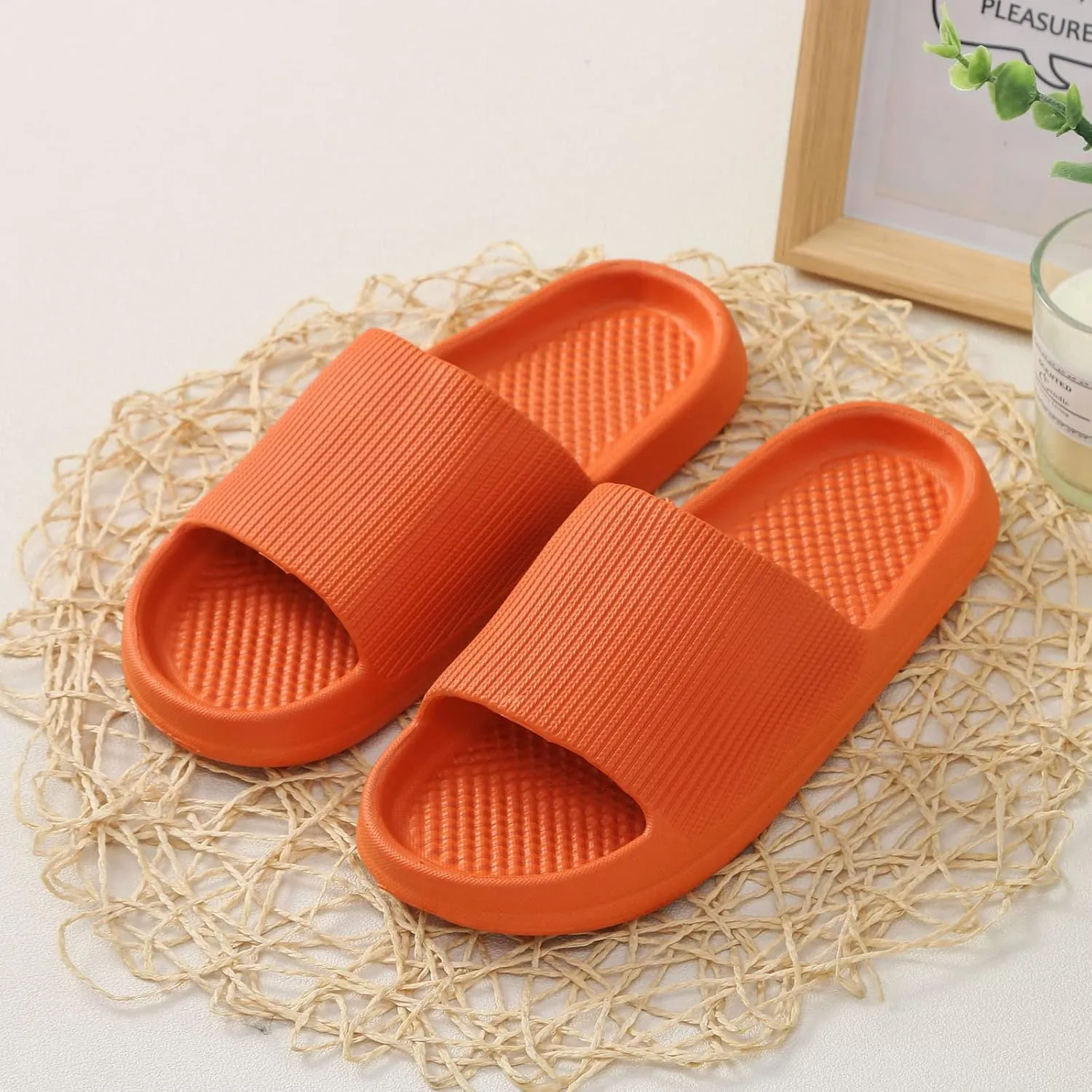Slides for Women Quick Drying Shower Slippers with Open Toe Shower Sandals Women Lightweight Sandals