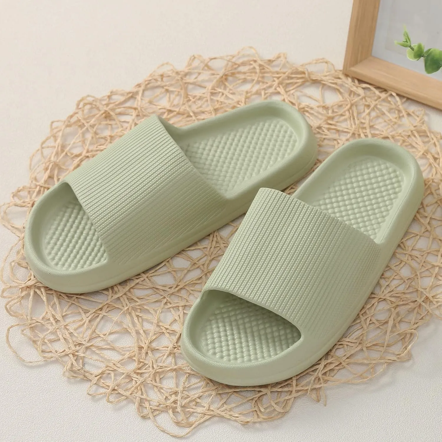 Slides for Women Quick Drying Shower Slippers with Open Toe Shower Sandals Women Lightweight Sandals