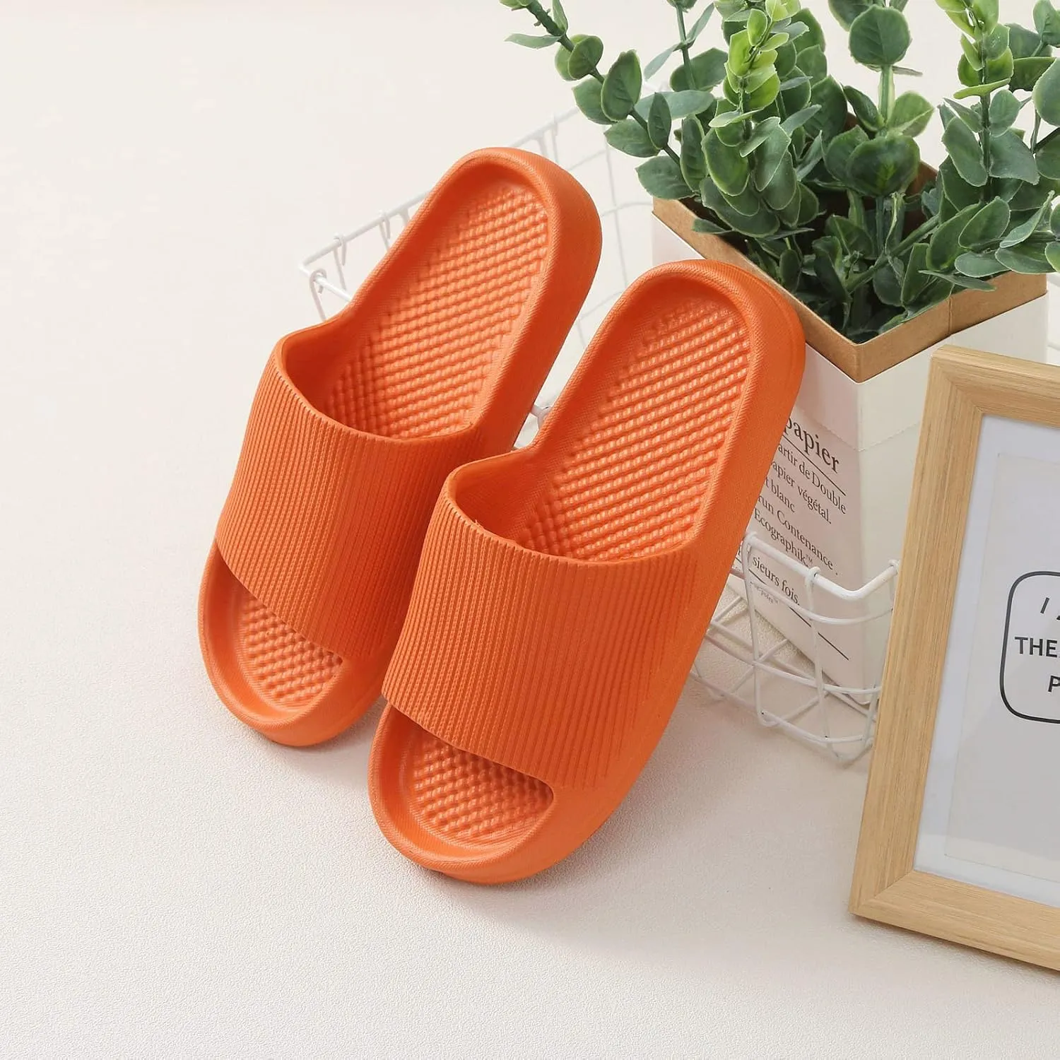 Slides for Women Quick Drying Shower Slippers with Open Toe Shower Sandals Women Lightweight Sandals