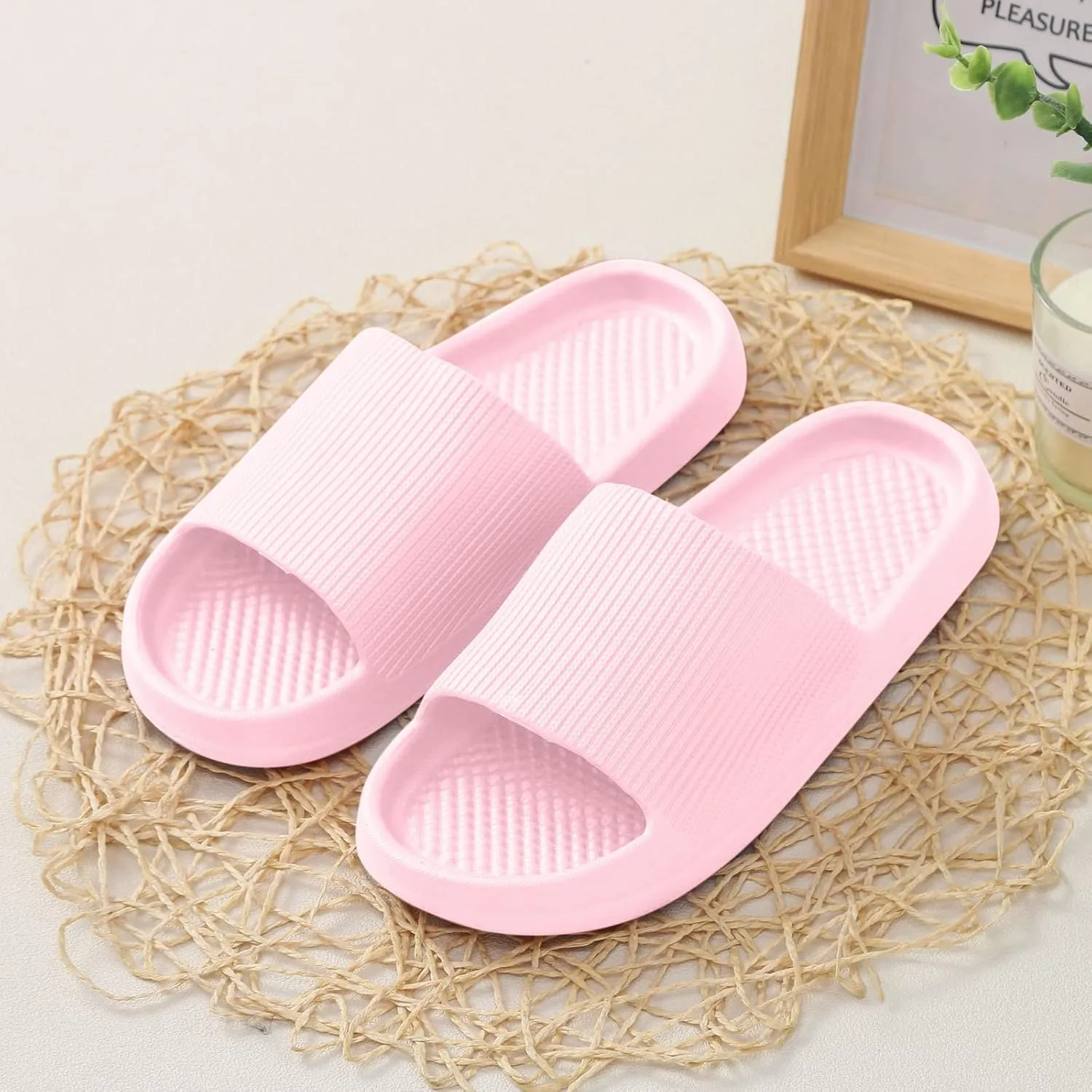 Slides for Women Quick Drying Shower Slippers with Open Toe Shower Sandals Women Lightweight Sandals