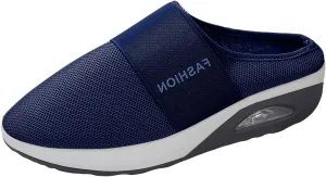 Sneakers for Women Breathable Mesh Walking Shoes Mules Lightweight Slip On Backless Comfort Wedge Platform Loafers