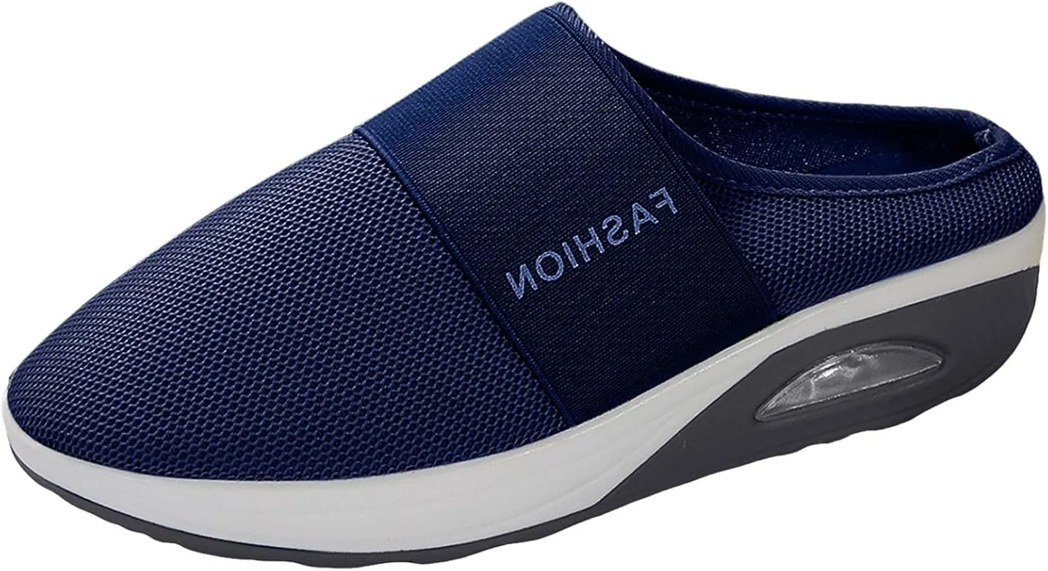 Sneakers for Women Breathable Mesh Walking Shoes Mules Lightweight Slip On Backless Comfort Wedge Platform Loafers
